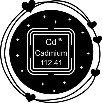 cadmio cuadrado alto resolución diseño objeto vector