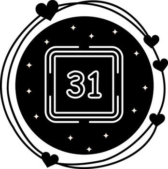 Counting Thirty One Dynamic Flat Design Layout vector