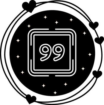 Counting Ninty Nine Consistent Product Design Symbol vector
