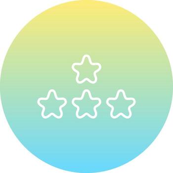 Four Star Rating Streamlined Digital Design Layout vector