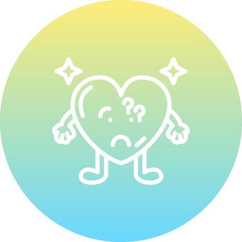 Thinking Heart Distinctive Web Graphic Element vector