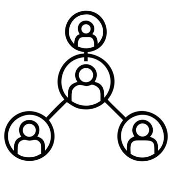 Network connection with user profile in circles as a communication concept vector