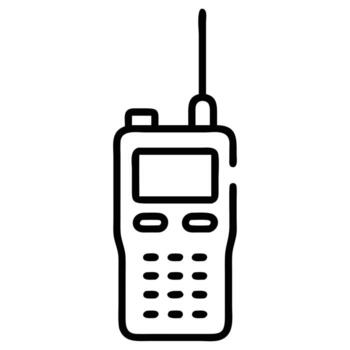 Walkie talkie icon in simple outline style for logo design elements vector