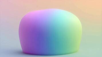 abstrato pastel objeto flutuando em gradiente fundo video