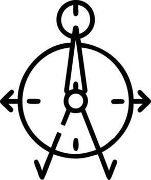 Simple compass icon with broken needle for navigation and exploration design vector