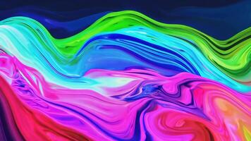 Colorful Wave Patterns Moving Fluidly in an Abstract Motion Background video