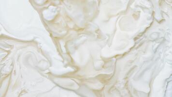 Abstract White and Beige Paint Mixing Creates Unique Texture Design video