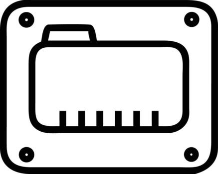 sencillo línea Arte servidor estante icono para sitio web y ui diseño vector