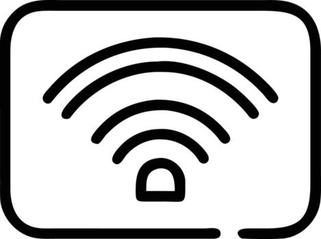 Simple wifi signal icon inside rounded square illustration for design vector