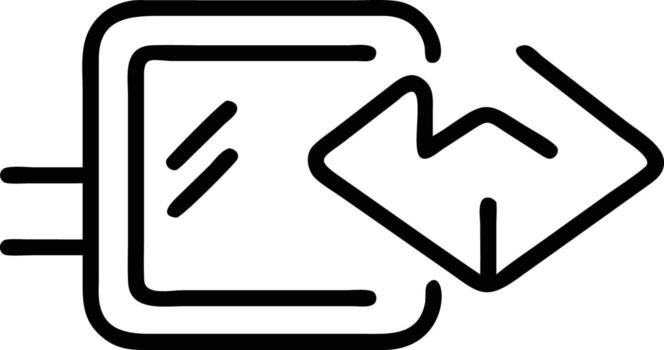 Stylized tv media stream icon for digital content and technology projects vector