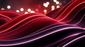 Abstract Red Waves With Glowing Lights Background Animation Loop video