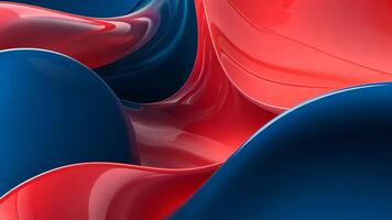 abstrakt kurvor i röd och blå färger skapa slät, strömmande, och glansig bakgrunder video