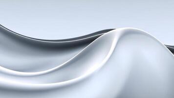 Abstract White Surface With Rolling Wave Effect on Plain Background video