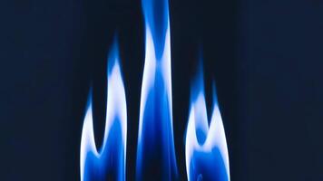 abstrakt blå flamma dans på en svart bakgrund skapande en fascinerande visuell video