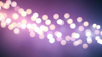 suddig sträng lampor glöd mot en mjuk, lutning bakgrund av rosa och lila video