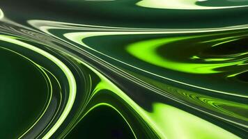 Green Abstract Liquid Motion Graphic Animation Background Loop, Shiny Dark Surface video
