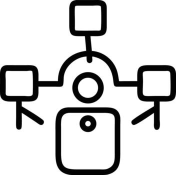 red conexión contorno ilustración para diagrama, organización y sistema relacionado diseños vector