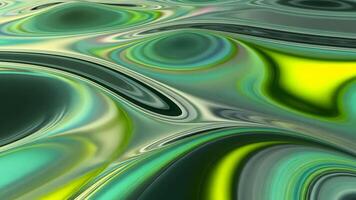 grön abstrakt flytande former slät mönster bakgrund video