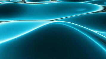 abstrakt turkos vågor mjukt stiga och falla skapande en fascinerande mönster video