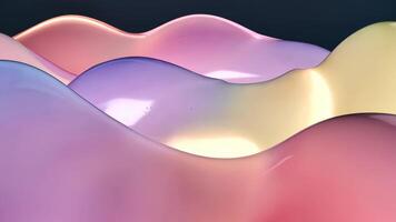 abstrakt regnbågsskimrande vågor skimmer i pastell nyanser, skapande en strömmande textur och ljus video