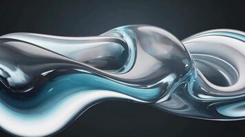 Abstract Liquid Twists and Flows in an Endless Wave Pattern on Black video