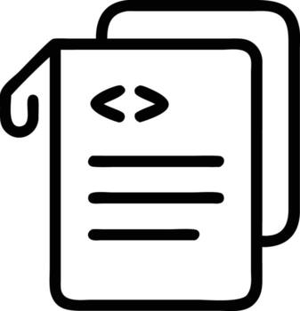 código documento icono con símbolo soporte en línea Arte estilo vector