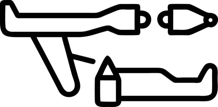 illustration of an airplane in outline style from top and side view vector