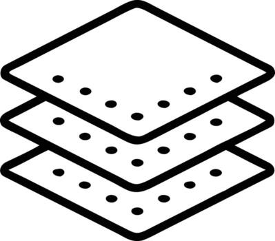 Layers icon with dots in stacked square design for user interface and app development vector