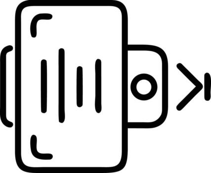 Simple media player icon with play button and sound waves vector