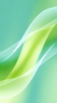 Serene abstract vertical wallpaper with gentle green and yellow flow. beautiful background for smartphone. smooth wave and curve create calm motion photo