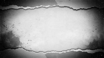 Torn Paper Frame Texture in Gray and White Background video