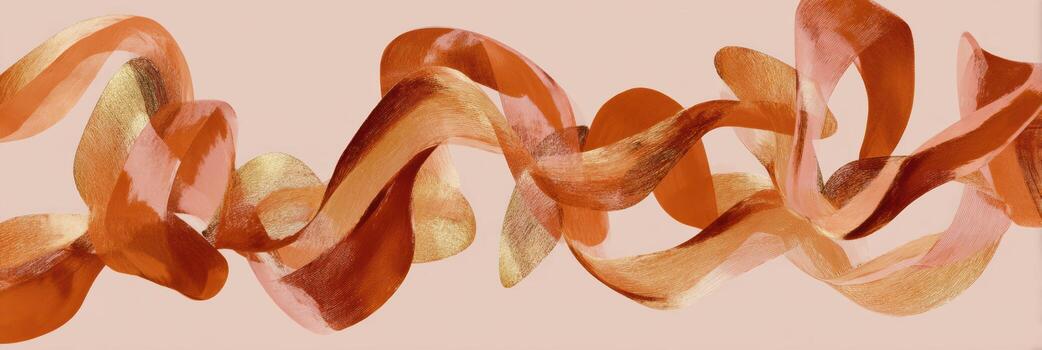 Elegant dynamic flow of glossy ribbon makes an ideal wallpaper or background. smooth abstract wave of color creates modern and creative feeling of gentle motion photo