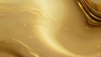 golden Flüssigkeit abstrakt Formen interessant Muster und Texturen beim Studio video