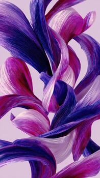 Dynamic and energetic abstract background with fluid flow of purple and magenta. Elegant modern artistic wallpaper design featuring vibrant colorful swirling paint photo