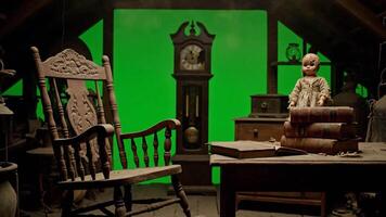 deras med skärm den där grön vinden dammig fylld på egen vid ett bakgrund flytta gammal besatt objekt video