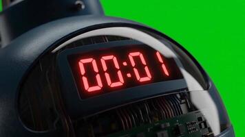 Timer bombe conteggio e sfondo giù che esplode poi un' verde schermo video