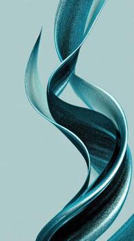 Elegant modern abstract teal wallpaper background showing dynamic swirl and curve. beautiful fluid design shows sense of graceful flow perfect for any project photo
