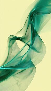 Elegant abstract green wave creates dynamic flow of light and smoke. serene and artistic wallpaper or background design perfect for modern creative concept and visual photo