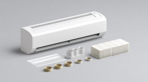 Cutting machine plotter for craft and hobby projects. modern white electronic and modular device with replaceable part for creative precision and technological design photo