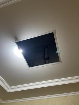 Ceiling Access Panel with Integrated Light Source for Enhanced Visibility and Style photo