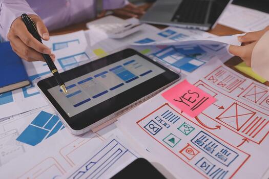 Digital design brainstorming session photo