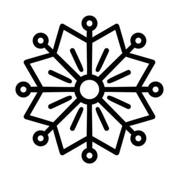 copo de nieve con simétrico forma. invierno diseño y estacional símbolo, aislado elemento para decoración, icono o Nevado modelo vector
