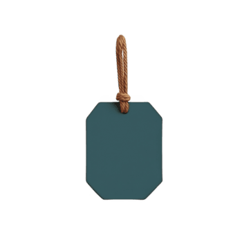 kricka åttkantig märka med brun rep slinga är isolerat på genomskinlighet bakgrund, perfekt för märkning eller dekoration. enkel design och Färg göra den mångsidig för olika användningar png