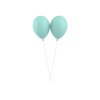 zwei Licht Blau Luftballons schweben gegen einfach Hintergrund, Erstellen heiter und festlich Atmosphäre. Luftballons sind gebunden mit Saiten, vorschlagen Feier oder Party Rahmen png