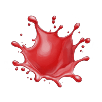 vivace rosso dipingere spruzzo con dinamico goccioline crea energico e artistico visivo effetto. lucido struttura e fluido movimento catturare senso di creatività e movimento png