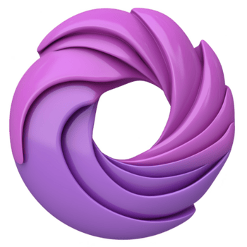 vibrerande, abstrakt 3d spiral design i nyanser av lila och rosa, skapande dynamisk och modern visuell effekt. slät, böjd former form cirkulär mönster, frammanande känsla av rörelse och kreativitet png