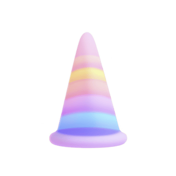 vistoso, brillante cono con degradado de pastel matices crea caprichoso y encantador efecto. liso, suave colores transición a la perfección, agregando soñador calidad a imagen png