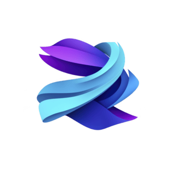 beschwingt, abstrakt 3d Band Design mit verflochten Blau und lila Kurven, Erstellen dynamisch und modern visuell. glatt, fließend Formen vermitteln Sinn von Bewegung und Kreativität png