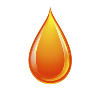 vivace arancia gocciolina con lucido finire, simboleggiante liquido o olio, isolato trasparenza sfondo. gocciolina liscio e brillante superficie riflette luce, la creazione di realistico e dinamico aspetto png