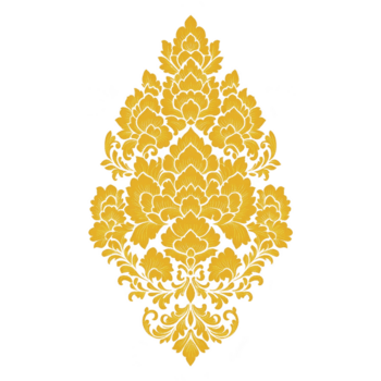 utsmyckad gyllene blommig mönster med invecklad detaljer, terar symmetrisk design element och elegant kurvor, uppsättning mot genomskinlighet bakgrund, skapande lyxig och dekorativ utseende png